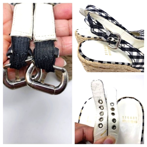 Stuart Weitzman Gingham Espadrille Slingback - Picture 4 of 14